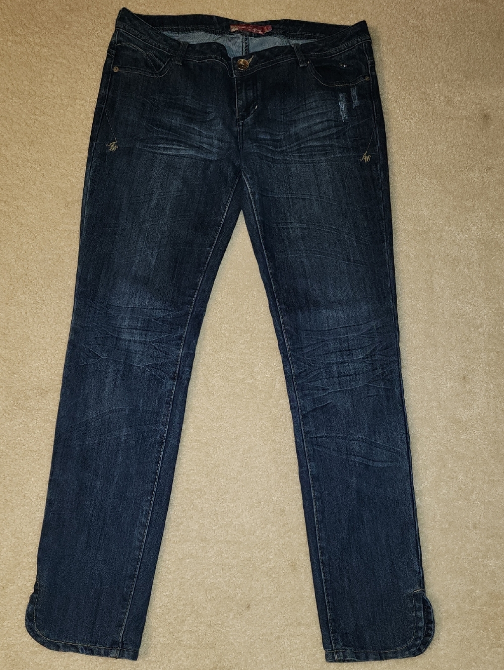 Apple Bottom Jeans With Gold Accents